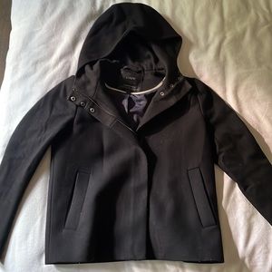 J Crew melton wool hooded jacket